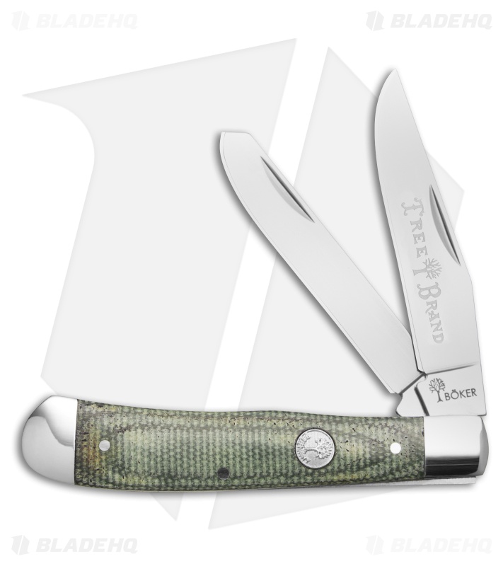Boker Trapper Slip Joint Knife Canvas Micarta Green (3.2" Satin) 110888