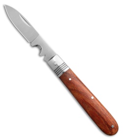 History Knife & Tool Cable Knife Wood Scales/Steel Liners (3.4" Satin)