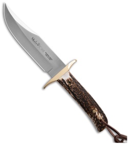Muela Bowie Grande Fixed Blade Knife Stag (6.38" Satin)