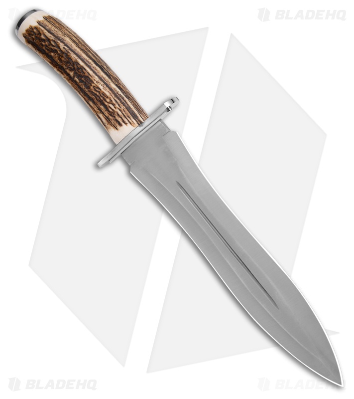 Muela Podenquero Fixed Blade Knife Stag (10.5" Satin)