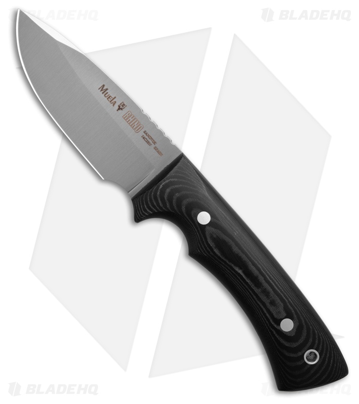 Muela Rhino 9M Fixed Blade Knife Black Micarta (3.5" Satin)