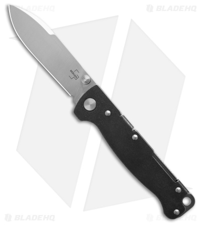 Boker Plus Atlas Drop Point TS Lockback Knife Black SW Stainless Steel (2.7" SW)