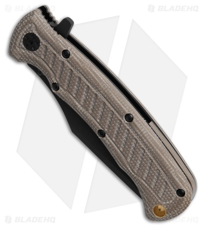 Boker Plus Micro Tracker Liner Lock Knife Brown Micarta (3.2" Black) 01BP0002