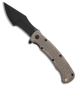Boker Plus Micro Tracker Liner Lock Knife Brown Micarta (3.2" Black) 01BP0002