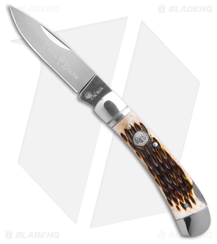 Boker Lockback Knife Amber Jigged Bone 110891