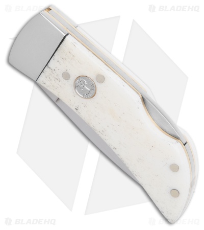 Boker Treebrand Pocket Lockback Knife White Smooth Bone (2" Satin) 110894