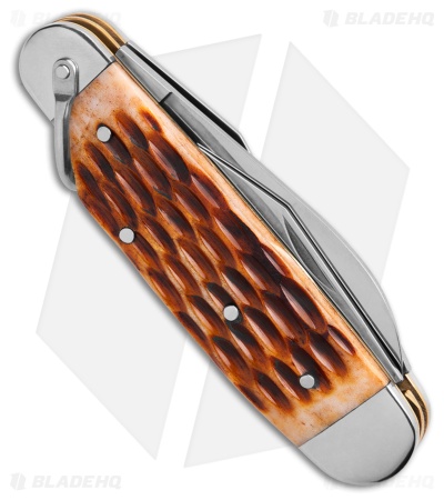 Boker Tree Brand Camp Knife Amber Jigged Bone (3.25" Satin) 110906