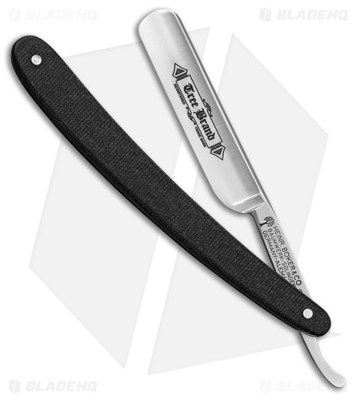 Boker Tree Brand 4/8" Straight Razor Green Canvas Micarta 140532
