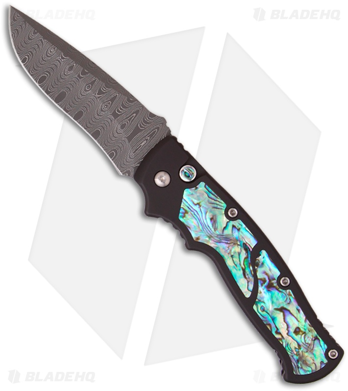 Brend Knives Custom M2 Auto w/ Abalone Inlays (4" Damascus) 2012 Blade Show