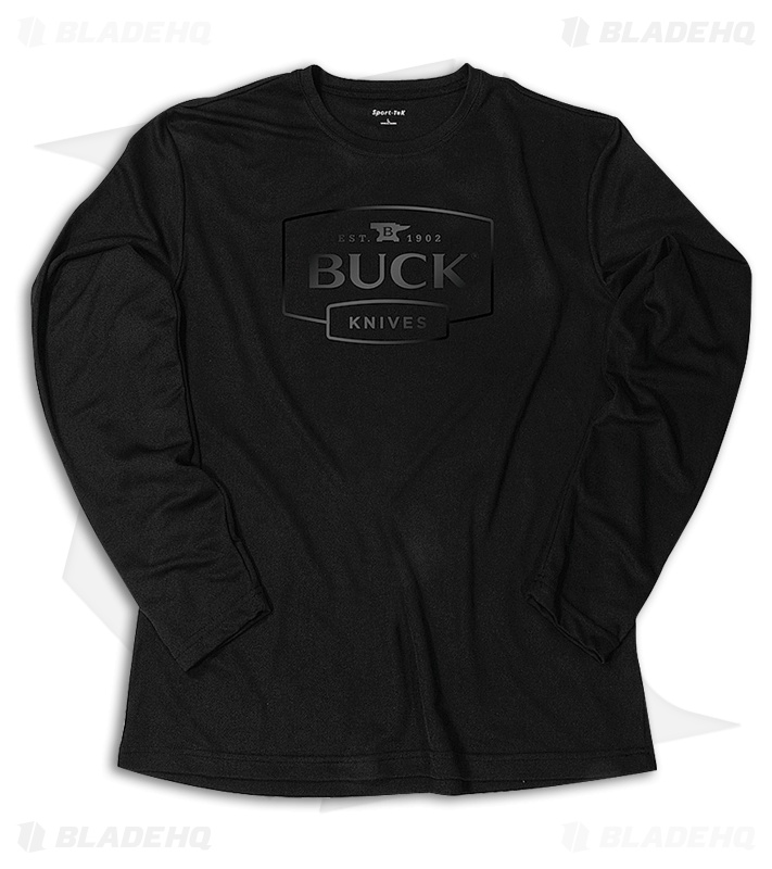 Buck Mens Long Sleeve Performance Shirt (Black)