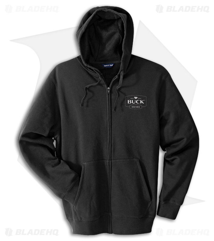 Buck Mens Zip-Up Sweatshirt (Black)