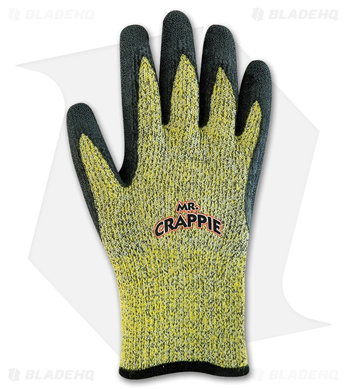 Buck Mr. Crappie Cut Resistant Fishing Gloves (Yellow/Black)