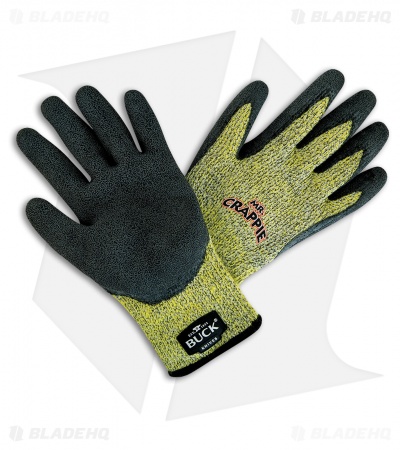 Buck Mr. Crappie Cut Resistant Fishing Gloves (Yellow/Black)