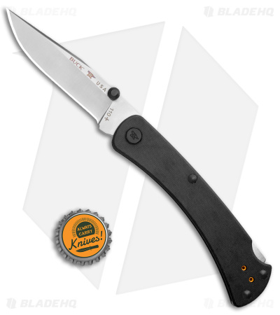 Buck 110 Slim Pro TRX Lockback Knife Black G-10 (3.75" Satin) 0110BKS3 