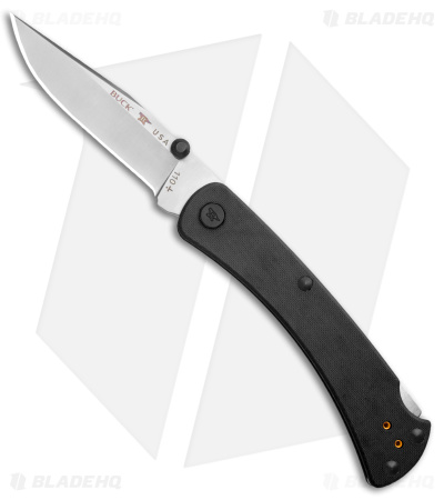 Buck 110 Slim Pro TRX Lockback Knife Black G-10 (3.75" Satin) 0110BKS3 