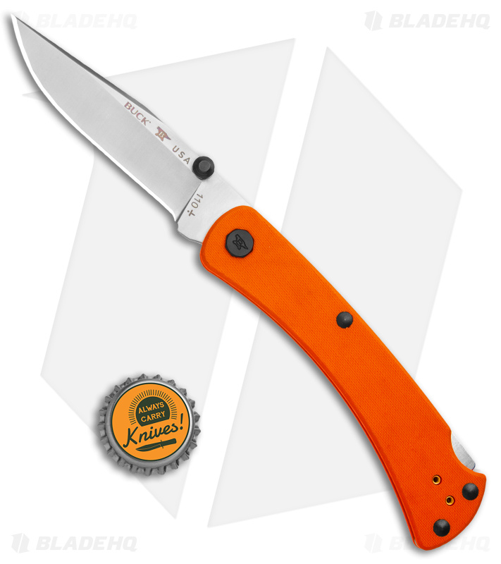 Buck 110 Slim Pro TRX Knife | Orange G-10 0110ORS3 - Blade HQ