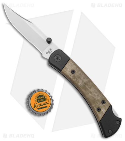 Buck Folding Hunter 0110BRS-B @ SRKT Ebony Wood Handles Satin 420HC Blade