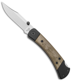 Buck 110 Hunter Sport Lockback Knife Green Canvas Micarta (3.75" Satin) 0110GRS5