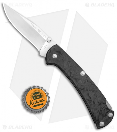 Buck 112 Slim Pro Lockback Knife Marble Carbon Fiber (S30V)