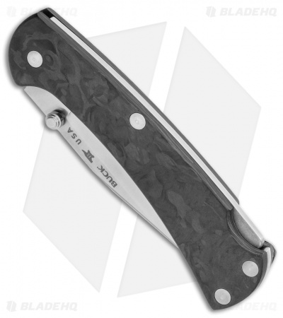 Buck 112 Slim Pro Lockback Knife Marble Carbon Fiber (S30V)
