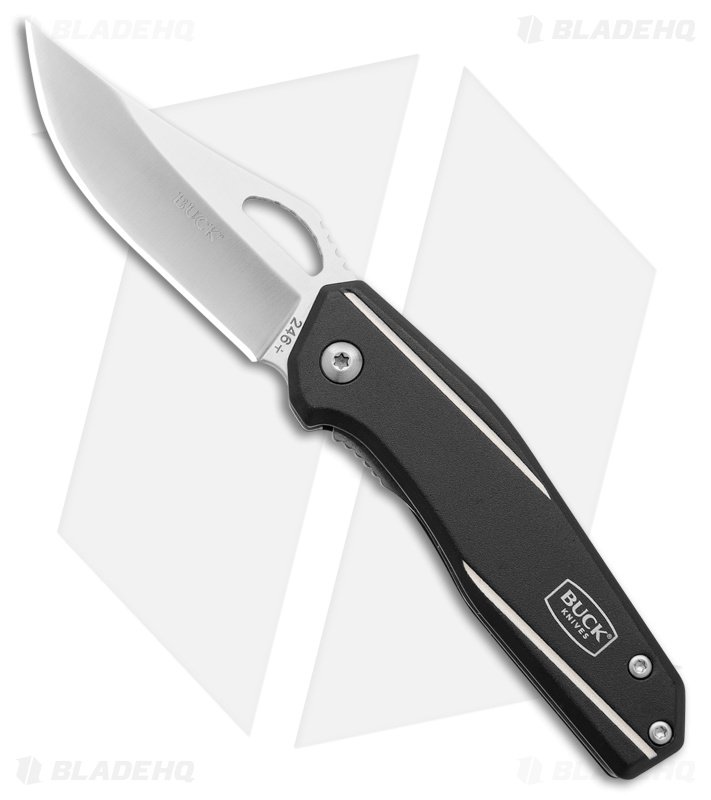 Buck Dealer Tin 247/246 2-for-1 Liner Lock Knife Black Aluminum (3," 2.8" Satin)