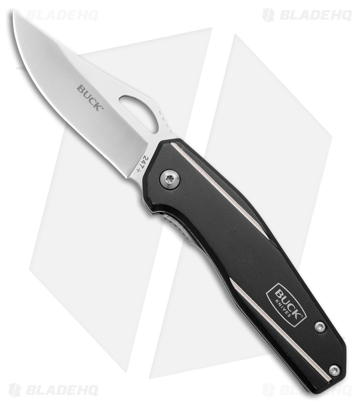 Buck Dealer Tin 247/246 2-for-1 Liner Lock Knife Black Aluminum (3," 2.8" Satin)