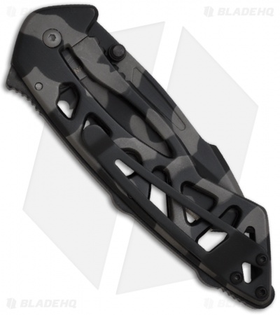 Buck Bones Frame Lock Knife Tiger Stripe (3" Camo Serr) 0870CMX-B