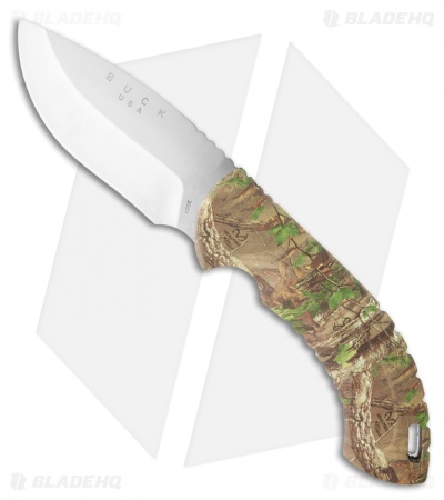 Buck Omni Hunter 12PT Knife RealTree Xtra Green Camo (4" Plain) 0392CMS20