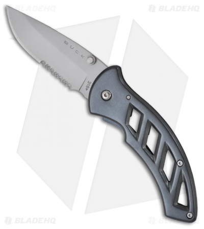 Buck Parallex-2.8 Frame Lock Knife Gray (2.8" Bead Blast Serr) 0318GYX