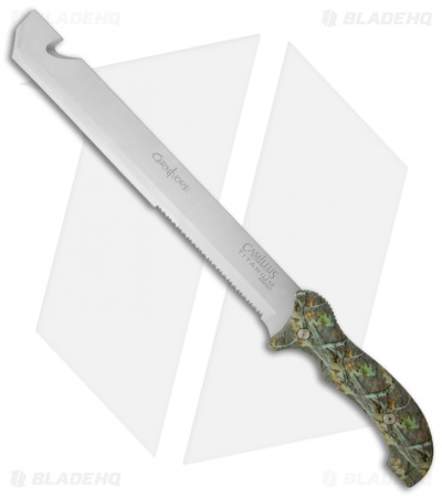Camillus 18" Titanium Bonded Carnivore Machete Fixed Blade (12" Serr) 19074