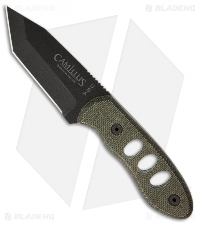 Camillus 5.5" Choker Fixed Blade Knife Micarta (2.5" Black Plain) 19088