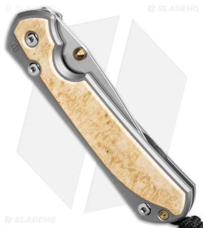Chris Reeve Large Sebenza 31 Box Elder Gold Accents Left-Hand  (3.625" SW)