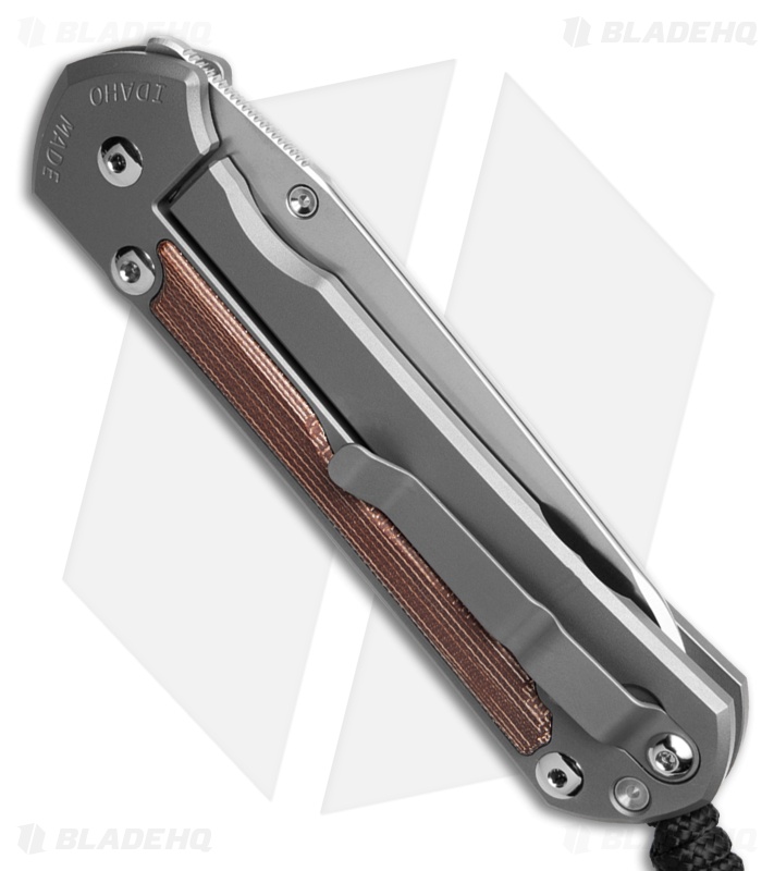 Chris Reeve Large Sebenza 31 Frame Lock Knife Glass Blast Ti + Micarta (3.6" SW)