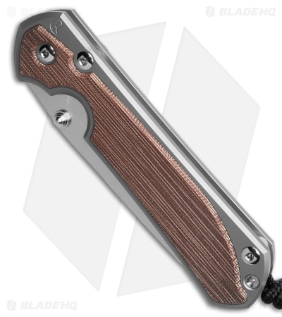 Chris Reeve Large Sebenza 31 Frame Lock Knife Glass Blast Ti + Micarta (3.6" SW)
