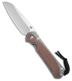 Chris Reeve Large Sebenza 31 Frame Lock Knife Glass Blast Ti + Micarta (3.6" SW)