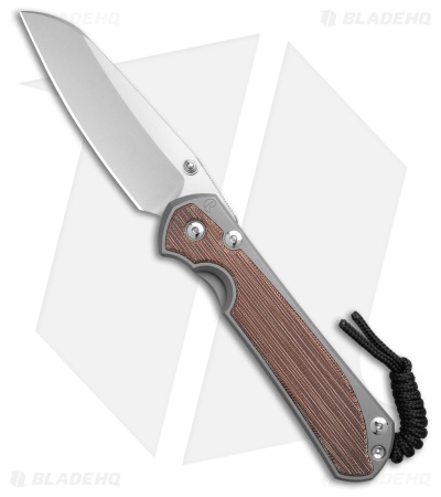 Chris Reeve Large Sebenza 31 Frame Lock Knife Glass Blast Ti + Micarta (3.6" SW)