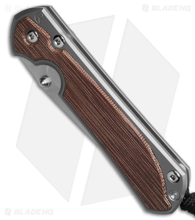Chris Reeve Large Sebenza 31 Glass Blasted Inlay Micarta Canvas Natural Tanto