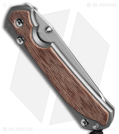 Chris Reeve LH Large Sebenza 31 Insingo Glass Blast Ti/Canvas Micarta (3.6" SW)