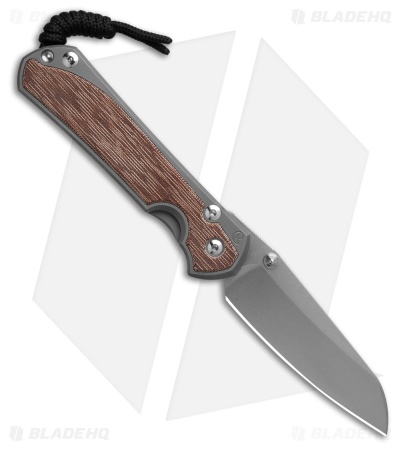 Chris Reeve LH Large Sebenza 31 Insingo Glass Blast Ti/Canvas Micarta (3.6" SW)