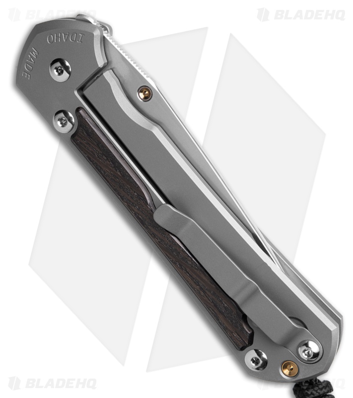 Chris Reeve Large Sebenza 31 Inlay Bog Oak Tanto (3.625" Stonewash)