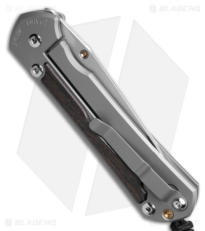 Chris Reeve Large Sebenza 31 Inlay Bog Oak Tanto (3.625" Stonewash)