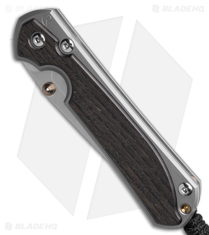Chris Reeve Large Sebenza 31 Inlay Bog Oak Tanto (3.625" Stonewash)
