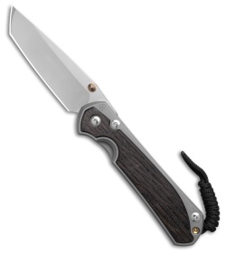 Chris Reeve Large Sebenza 31 Inlay Bog Oak Tanto (3.625" Stonewash)