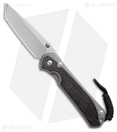 Chris Reeve Large Sebenza 31 Inlay Bog Oak Tanto (3.625" Stonewash)