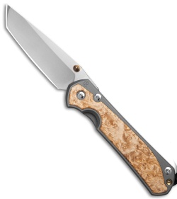 Chris Reeve Large Sebenza 31 Inlay Box Elder Tanto (3.5" SW)
