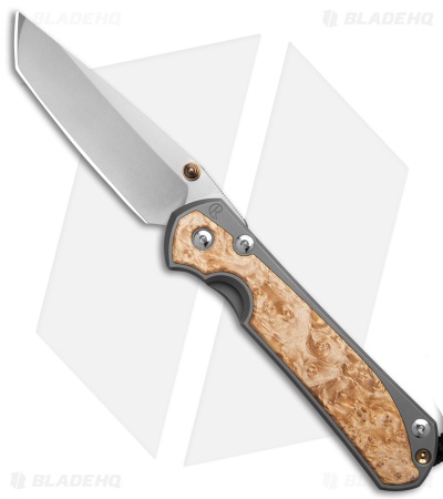 Chris Reeve Large Sebenza 31 Inlay Box Elder Tanto (3.5" SW)