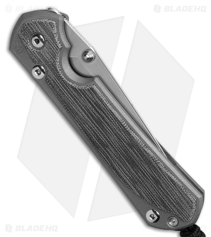 Chris Reeve Large Sebenza 31 Inlay Micarta Canvas Black Tanto LH (3.6" SW)