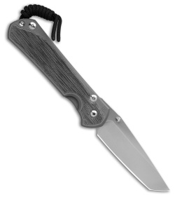 Chris Reeve Large Sebenza 31 Inlay Micarta Canvas Black Tanto LH (3.6" SW)