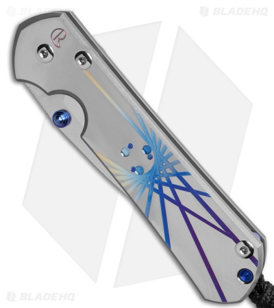 Chris Reeve Large Sebenza 31 Knife Unique Graphic Blue (3.6" Satin) L31-1400