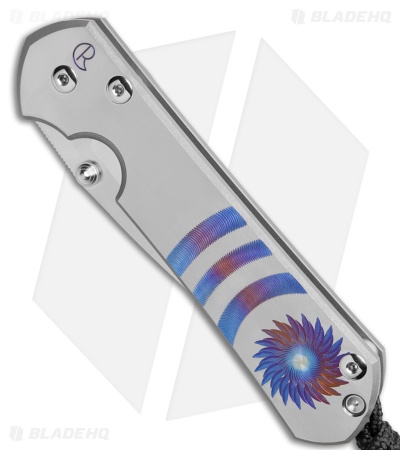 Chris Reeve Large Sebenza 31 Knife Unique Graphic Blue (3.6" Satin)L31-1400-0004